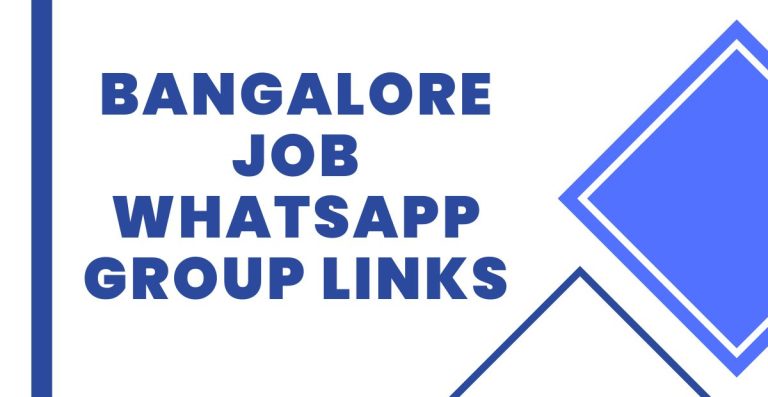Join Bangalore Job WhatsApp Group Links