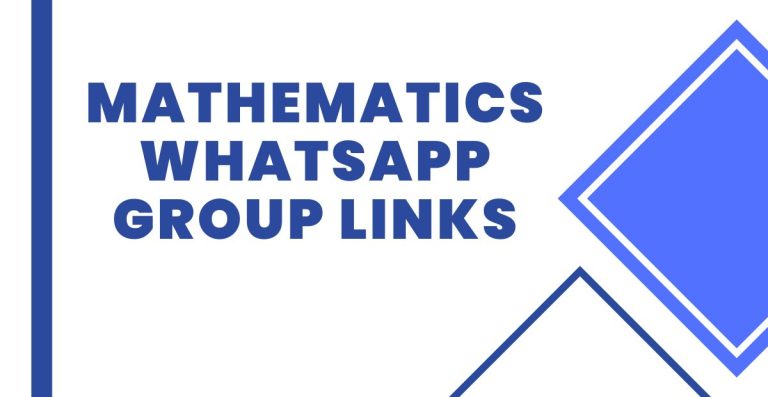 Join Mathematics WhatsApp Group Links