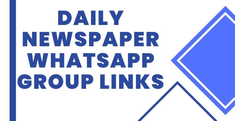 Join Daily Newspaper WhatsApp Group Links