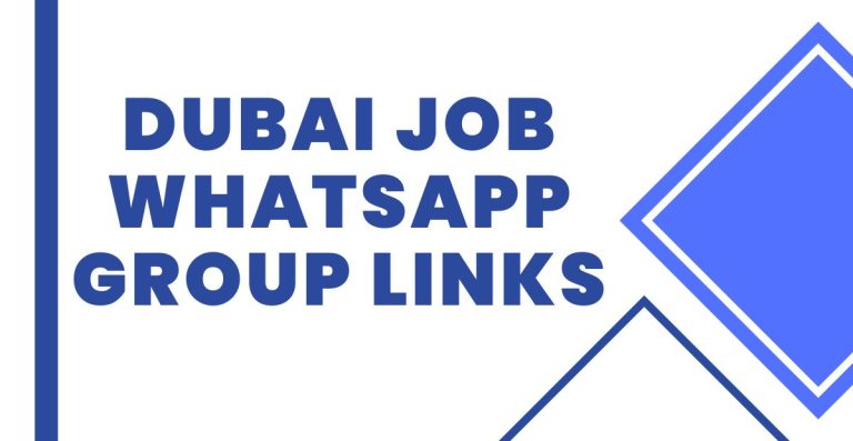 Join Dubai Job WhatsApp Group Links