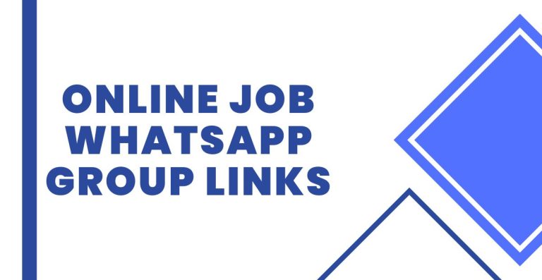 Join Online Job WhatsApp Group Links