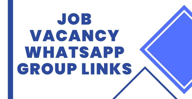 Join Job Vacancy WhatsApp Group Links