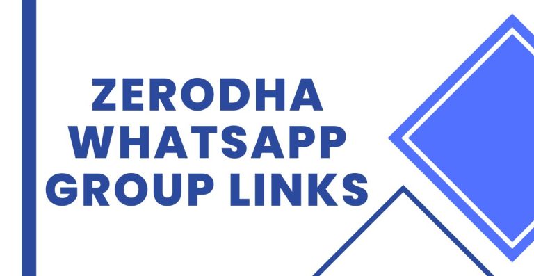 Join Zerodha WhatsApp Group Links