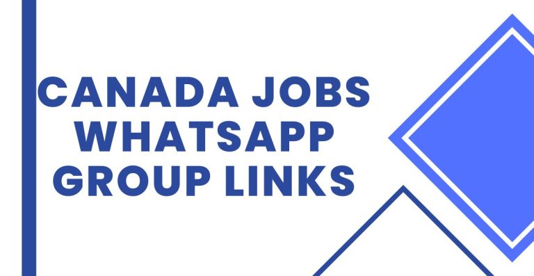 Active Canada Jobs WhatsApp Group Links