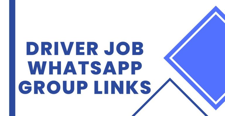 Latest Driver Job WhatsApp Group Links
