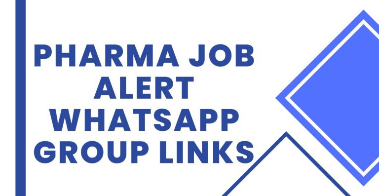 Latest Pharma Job Alert WhatsApp Group Links