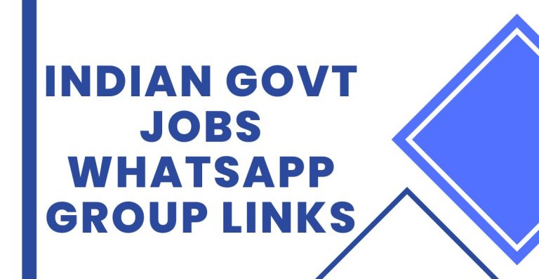 Latest Indian Govt Jobs WhatsApp Group Links