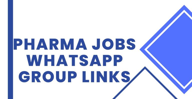 Join Pharma Jobs WhatsApp Group Links