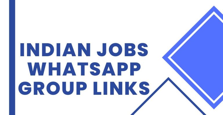 Latest Indian Jobs WhatsApp Group Links