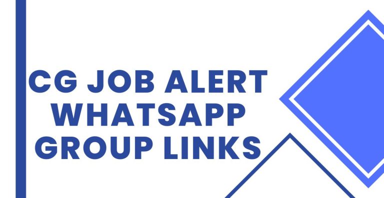 Active CG Job Alert WhatsApp Group Links