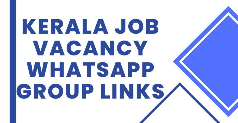 Latest Kerala Job Vacancy WhatsApp Group Links