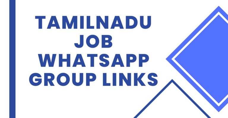 Active Tamilnadu Job WhatsApp Group Links