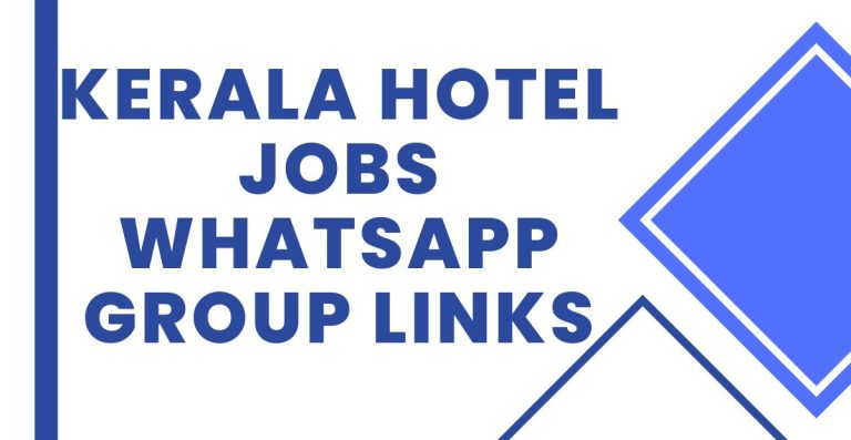 Latest Kerala Hotel Jobs WhatsApp Group Links