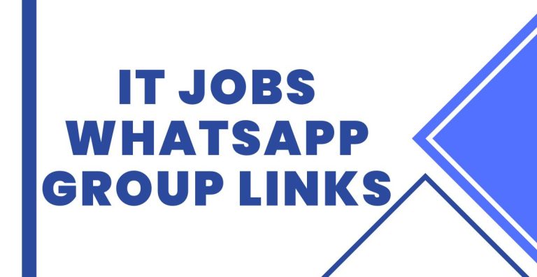 Active IT Jobs WhatsApp Group Links