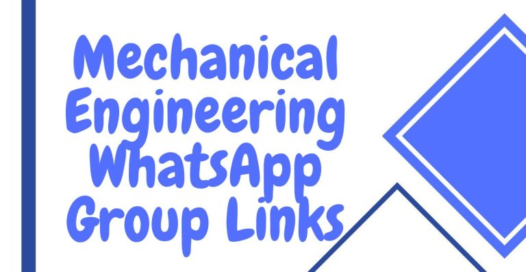 Mechanical Engineering WhatsApp Group Links