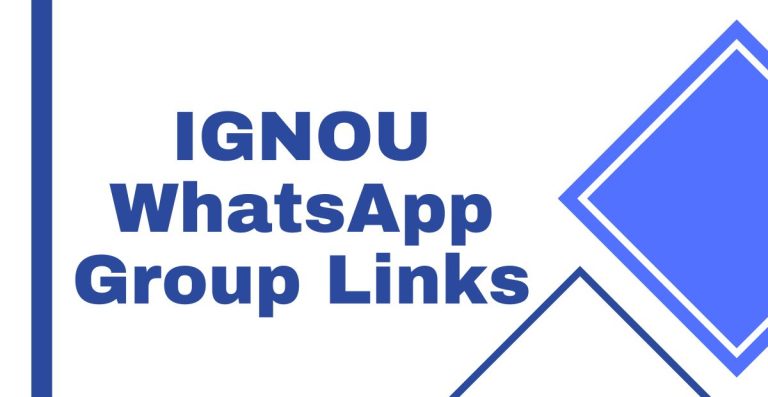 IGNOU WhatsApp Group Links