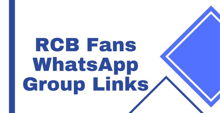 RCB Fans WhatsApp Group Links