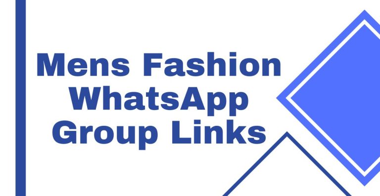 Mens Fashion WhatsApp Group Links